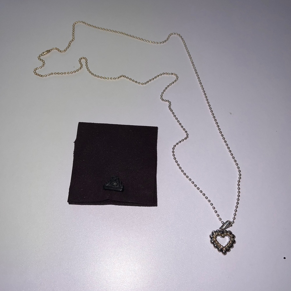 Lagos long necklace with heart charm